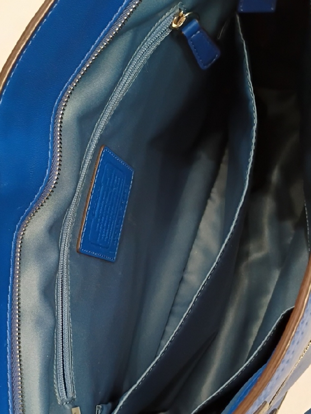 Coach Blue Poppy Blaire Tote - Picture 8 of 13